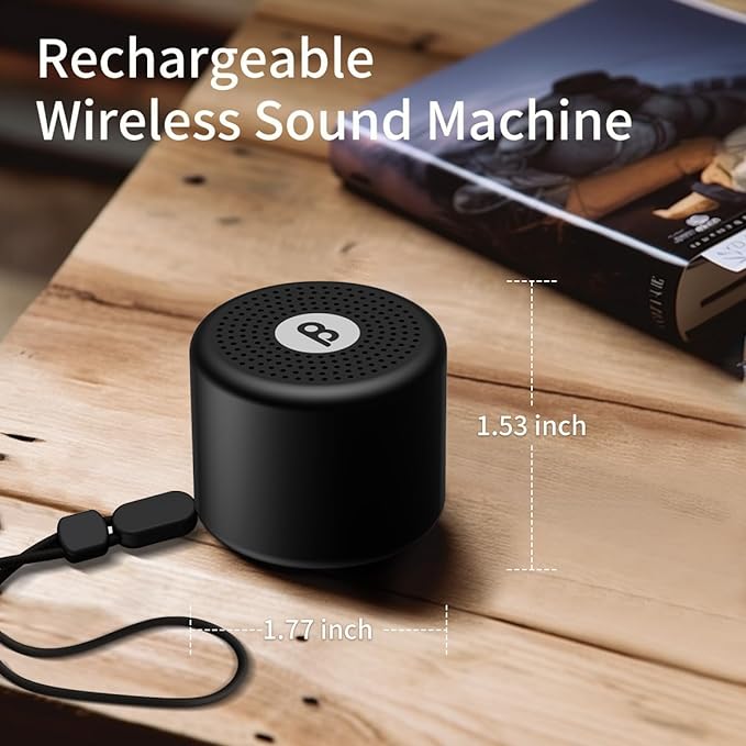 Mini Portable Sound Machine White Noise Machine with 30 Soothing Sounds Travel Sleep Brown Noise Machine for Adults Kids Baby Rechargeable Loud Speaker Noise Canceling Machine for Office Privacy Home