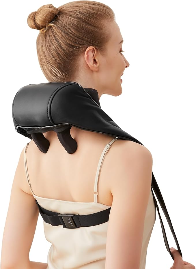 Cordless Neck and Shoulder Massager with Soothing Heat, Upgarded 6D Deep Tissue Kneading, Shiatsu Massager for Neck,Shoulder,Back, Gifts for Men Women Mom Dad