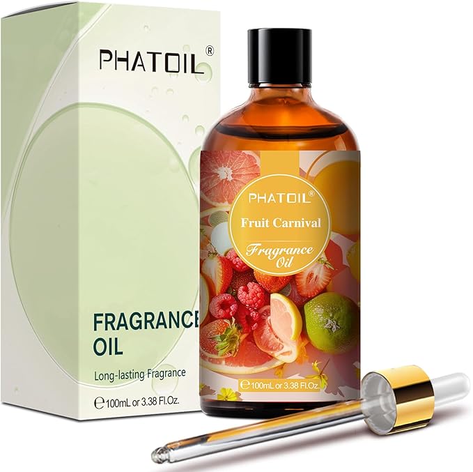PHATOIL Fruit Carnival Fragrance Oils for Aromatherapy, 3.38FL.OZ Diffuser Oils for Home, Perfect for Aromatherapy, Humidifiers, Yoga, DIY Candle and Soap Making - 100ml - Bloomnest