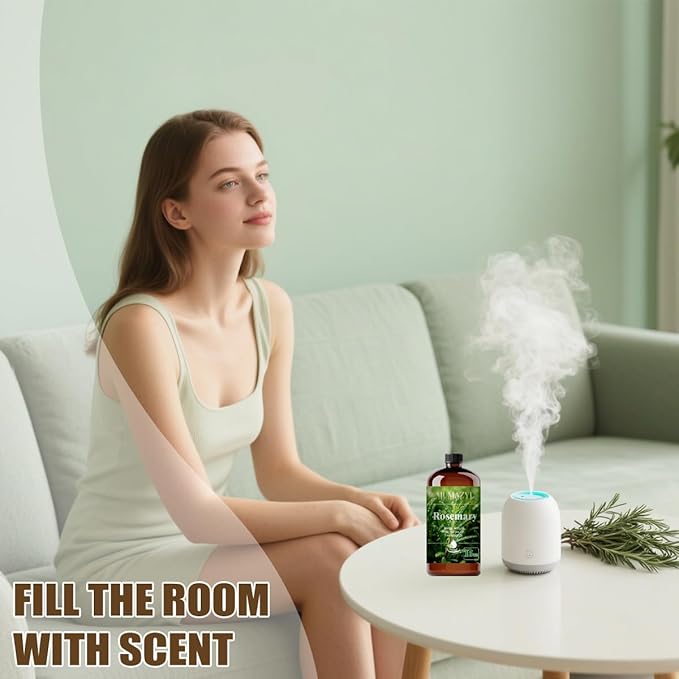 Rosemary Essential Oil, Rosemary Oil 16 Fl Oz 480ML for Diffuser Humidifier Yoga Cleaning DIY Candle Soap Making Essential Oils - Bloomnest