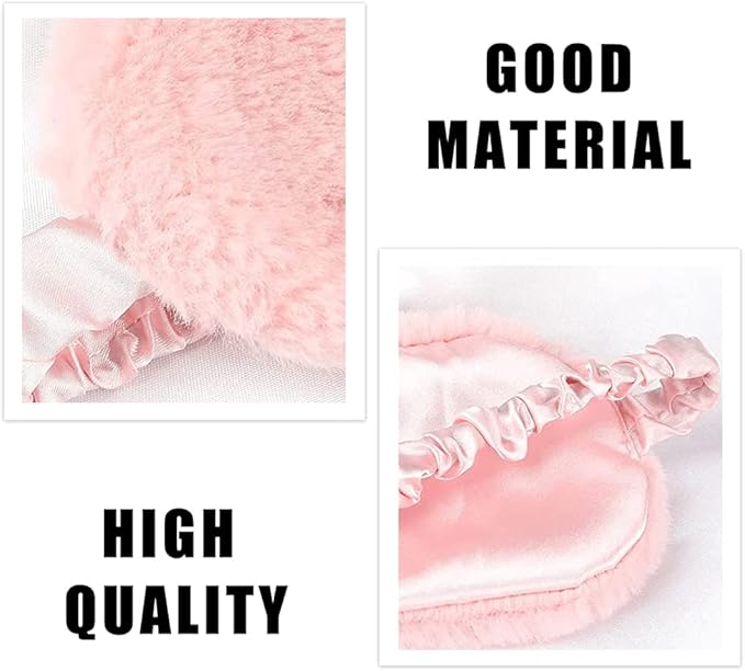 4 Pcs Plush Sleep Masks, Ultra Cute Soft Eye Cover, Blindfold Travel Masks for Kids Men Women(Random Color) - Bloomnest