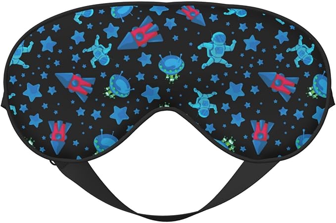 Sleep Eye Mask Astronaut in Outer Space Sleep Mask for Women Men Comfortable Eye Mask with Adjustable Strap Soft Eye Cover Blindfold for Travel Yoga Nap Shift Work - Bloomnest