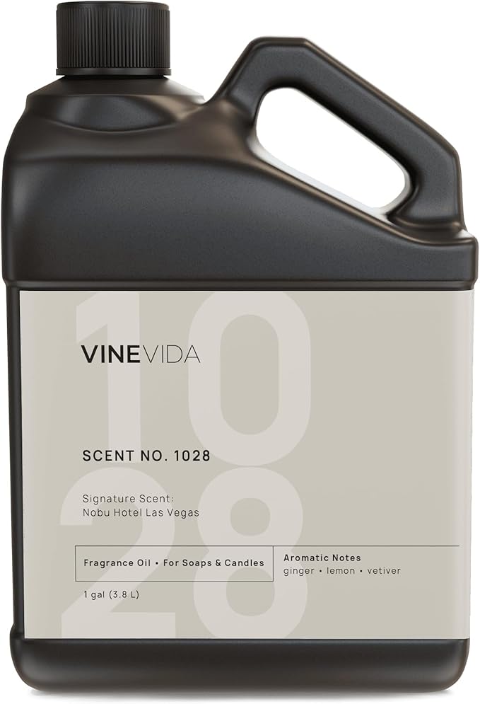 VINEVIDA Scent NO. 1028 Fragrance Oil for Cold Air Diffusers - 1 Gallon (8lbs) - Inspired by: Nobu Hotel Las Vegas Hotel Fragrance Diffuser Oil - Hotel Scents for Home - Diffuser Oil VINEVIDA