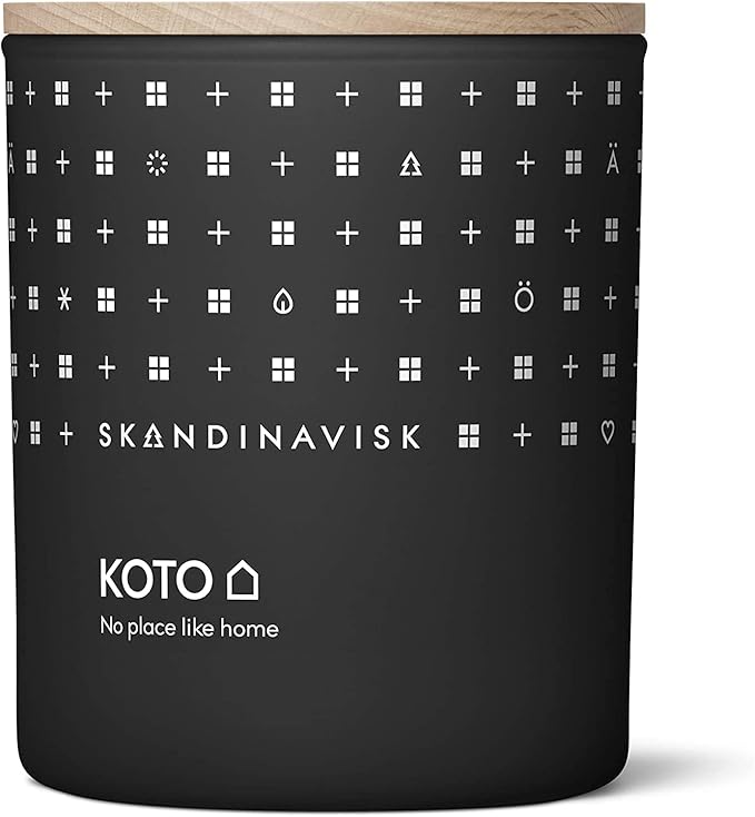 Skandinavisk KOTO 'Home' Mini Scented Candle. Fragrance Notes: Vanilla Beans and Dried Orange Peel, Amber and Leather. 2.3 oz. - Bloomnest