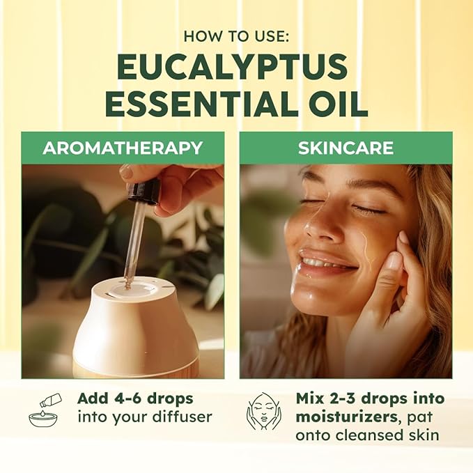 KUKKA Eucalyptus Essential Oils - 4 Fl Oz - for Hair, Skin, Diffuser, Aromatherapy & DIY Soap Making Scent - Bloomnest