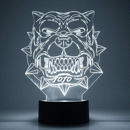 Pitbull Dog Custom 3D Illusion Lamp with Remote | LED Night Light with Personalized Name, Logo, Image, Design | 4 Modes, 16 Light Colors | USB or Battery Power | Made in The USA MirrorMagic