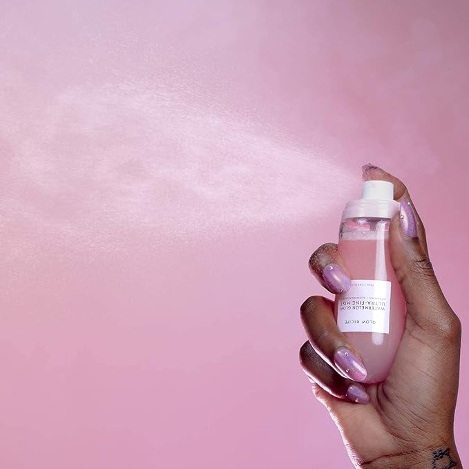 Glow Recipe Watermelon Glow Facial Spray + Hydrating Mist - Ultra-Fine Face Mist with Hyaluronic Acid + Hibiscus AHA to Refresh Dry Skin & Enhance Dewy Makeup - Suitable for All Skin Types (75ml) - Bloomnest
