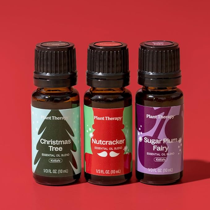 Plant Therapy Christmas Magic Holiday Essential Oil Blend 3 Set, Trio of Exclusive Holiday Scents, Bring Festive Cheer to Every Room, Joyful & Uplifting - Bloomnest