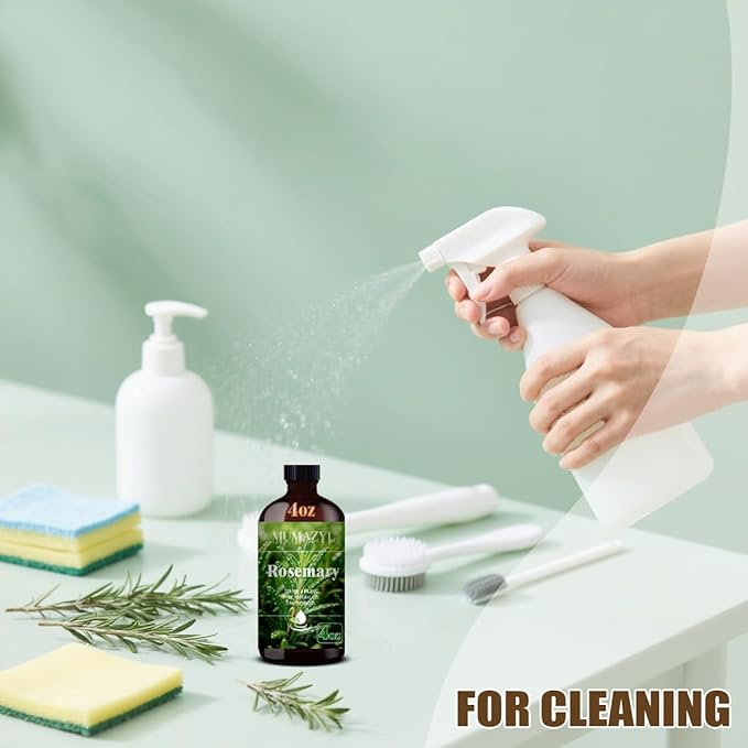 Rosemary Essential Oil, Rosemary Oil 4 Fl Oz 120ML for Diffuser Humidifier Yoga Cleaning DIY Candle Soap Making Essential Oils - Bloomnest