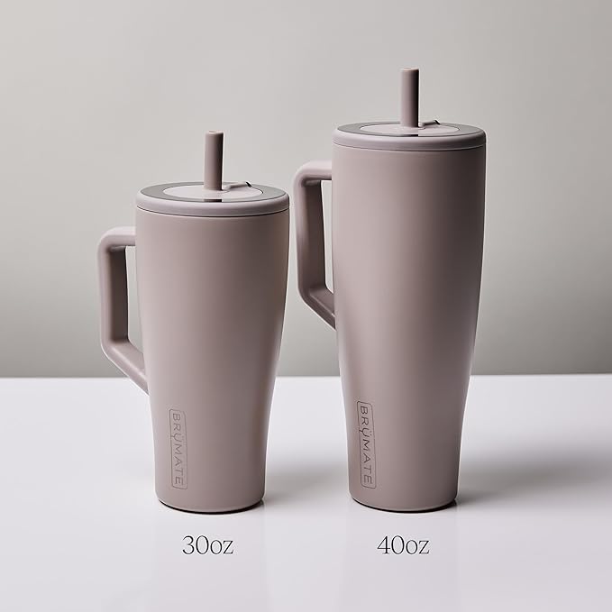 BrüMate Era 30 oz Tumbler with Handle and Straw | 100% Leakproof Insulated Water Bottle Tumbler with Lid and Flexible SoftSip Straw | Made of Stainless Steel | Cup Holder Friendly | 30oz (Kiwi) - Bloomnest