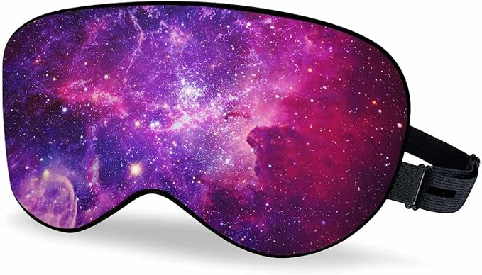 Space Cosmos Sleep Eye Mask Star Nebula Bursting Galaxy Elements Men Women Sleep Mask with Adjustable Strap Eye Cover Eye Shade for Travel, Nap,Meditation - Bloomnest