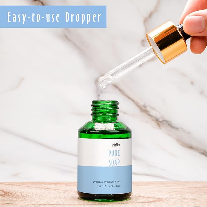 Pure Soap Fragrance Oil, MitFlor Single Diffuser Essential Oil, Large Size Premium Grade Fragrance Oil for Soap & Candle Making, Fresh & Clean Scent for Home Fragrance, 30ml - Bloomnest