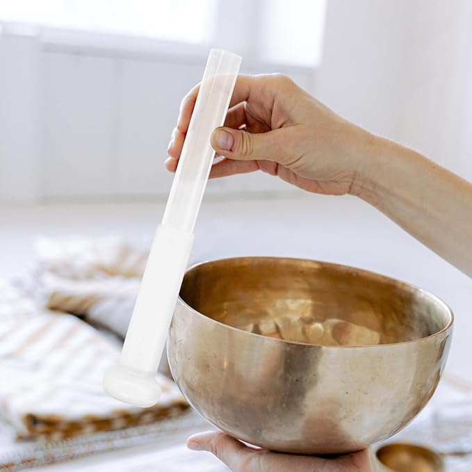 Singing Bowl Mallet Clear Acrylic Striker Mallet Crystal Singing Bowl Rod for Playing Crystal Meditation Yoga or Sound Baths - Bloomnest