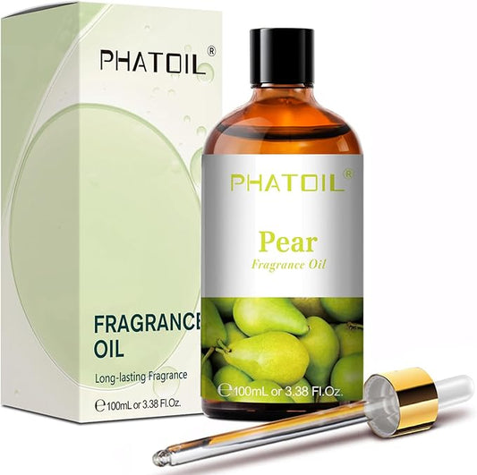 PHATOIL Pear Fragrance Oils for Aromatherapy, 3.38FL.OZ Diffuser Oils for Home, Perfect for Aromatherapy, Humidifiers, Yoga, DIY Candle and Soap Making - 100ml - Bloomnest