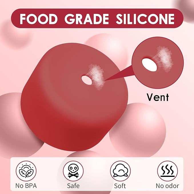 2PCS Silicone Water Bottle Boot, Compatible with Owala 24oz 32oz 40oz, Protective Anti-Scratch & Anti-Dent No Noise Sleeve Cover for FreeSip/Twist/Flip Water Bottles (Burgundy, 24 Ounces) BKBY