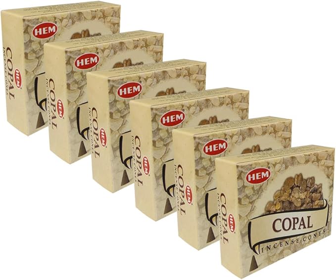 TRUMIRI Incense Cone Holder Bundle with Hem Copal Incense Cones - Pack of 6 (Approx 60 Cones) TRUMIRI