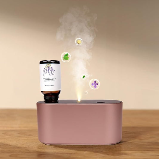 Waterless Diffuser for Home Essential Oil Diffuser, Aromatherapy Diffuser, Portable Scent Diffusers, 3 Mist Modes, Cycle Start for Bedroom, Office Studio 350-700 sq. ft Rose Gold - Bloomnest