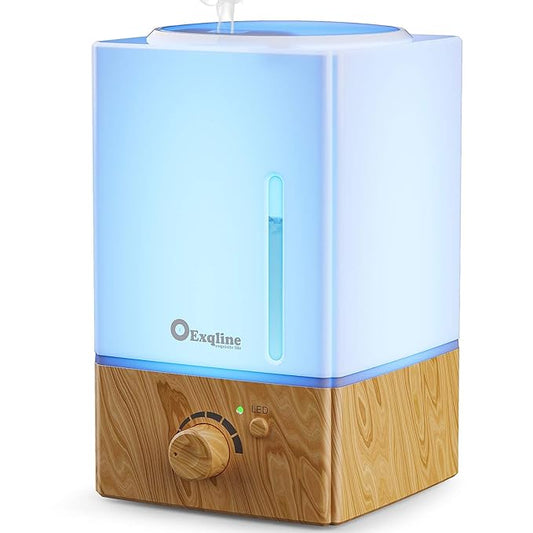 Exqline 1500ml Large Aroma Essential Oil Diffuser - Unique Aromatherapy Humidifier for Large Room (Wood Grain) - Bloomnest