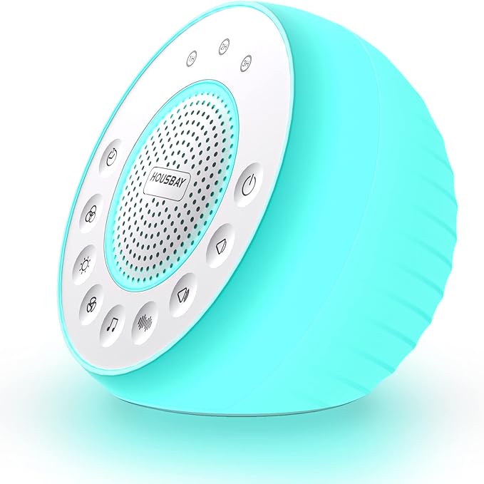 Housbay Glows White Noise Sound Machine, 31 Soothing Sounds, Colored NightLight for Kids & Baby, Small Travel Sleep Machine & Noise Canceling for Sleeping, Relaxation - Bloomnest