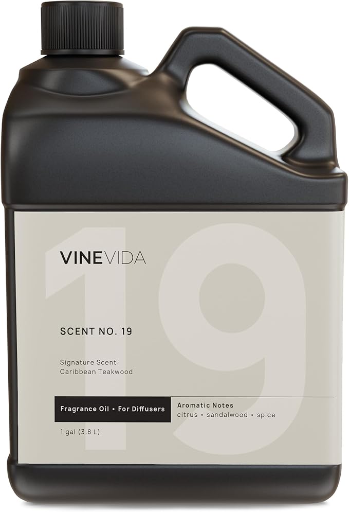 VINEVIDA [Gallon (128 Fl Oz)] Caribbean Teakwood Fragrance Oil for Cold Air Diffusers, Essential Oils for Diffuser Oil Refill & Air Freshener Room Spray - Bloomnest