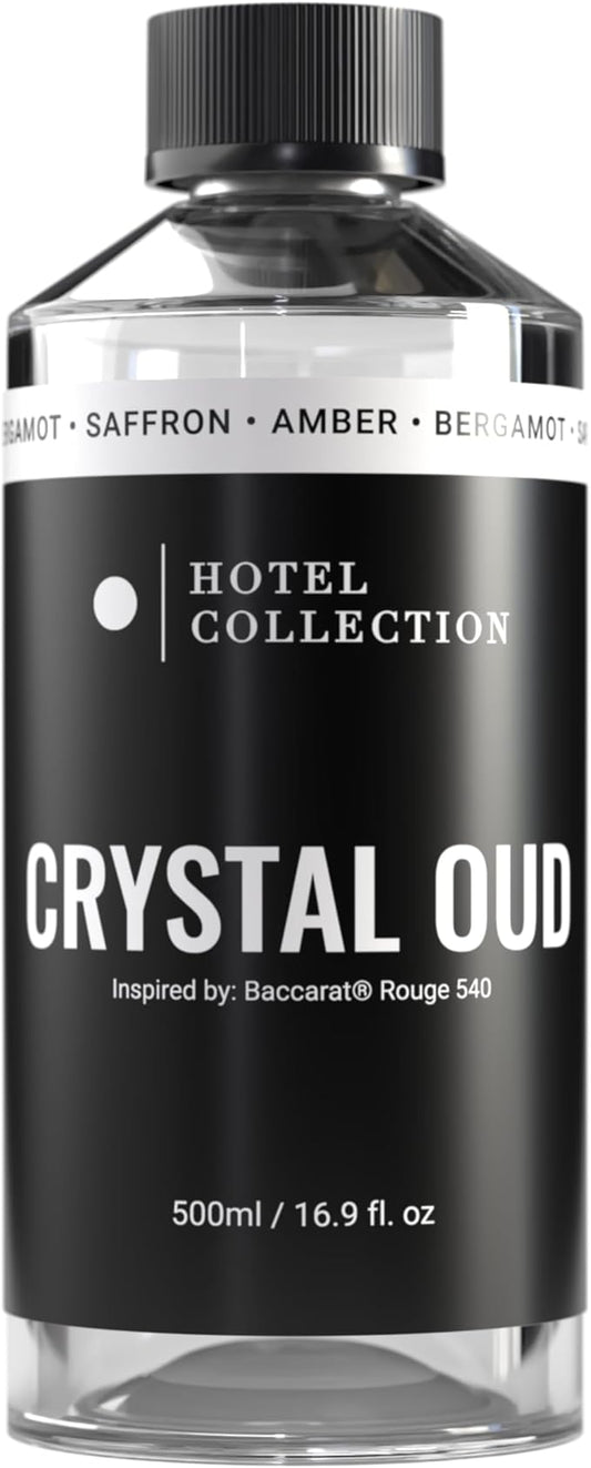 Hotel Collection Diffuser Oil - Crystal Oud - Aromatherapy Essential Fragrance Oil - Bergamot, Sweet Berries, Jasmine & Saffron - 500ML 16.9 Fl oz - Bloomnest