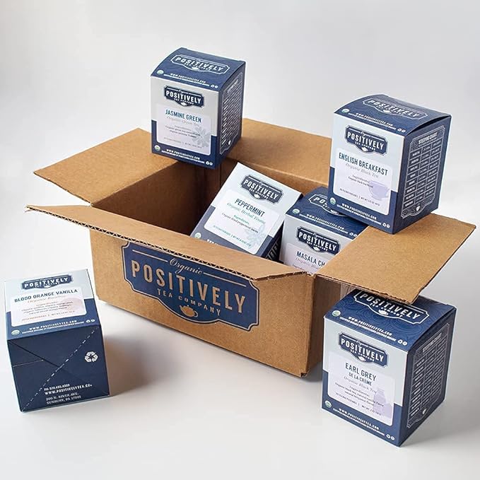 Organic Positively Tea Company, Tea Bag Sampler, 20 Count, 6 Pack - Bloomnest