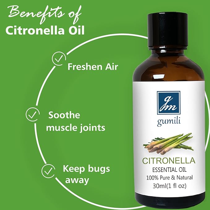 Citronella Essental Oil for Diffuser Aromatherapy - 1 Oz/30ml - Bloomnest
