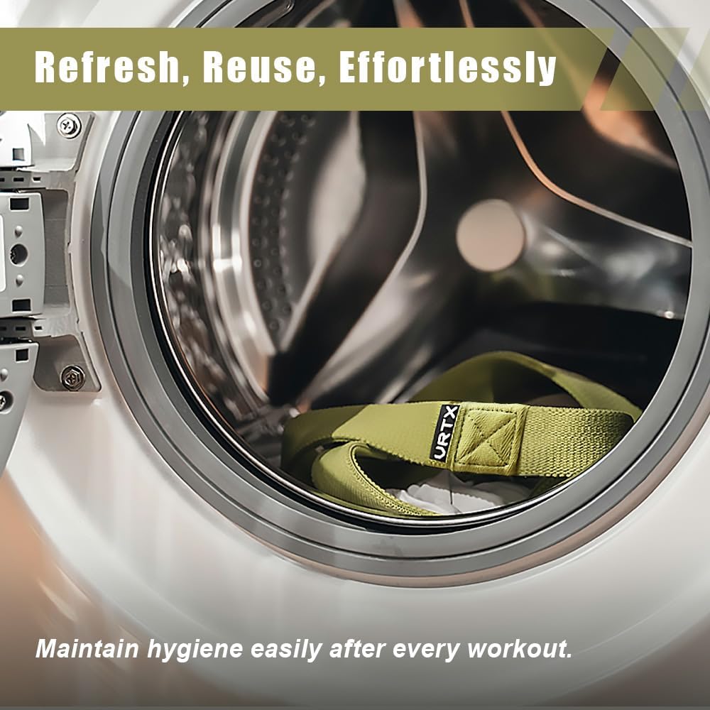 VRTX Fabric Resistance Bands for Men & Women | Long Exercise Band for Workout, Stretch, Yoga, Full Body Training | Soft Mesh Cloth, Non-Slip, High Durability Straps – Single Pack