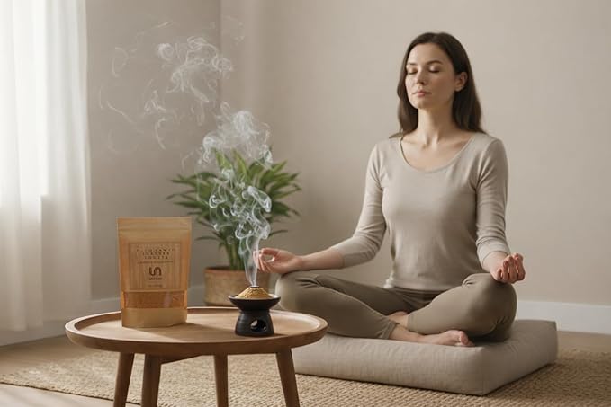 Palo Santo Incense Powder | 8 oz (227g) | 1/2 Pound Bag | Ecuadorian Palo Santo Wood Powder | Premium Loose Incense for Meditation, Energy Cleansing, Smudging, Yoga, Aromatherapy, Spiritual Rituals UNIZOCO