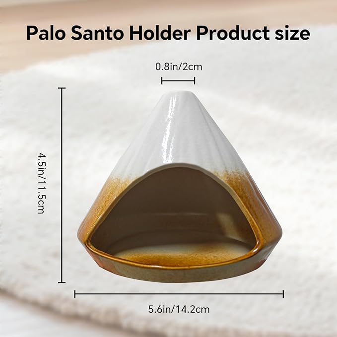 Palo Santo Holder， Incense Holder, Mini Chimney Incense Burner, Suitable for Palo Santo Sticks, Cone Incense, Candles, and Sage Smudging， an Ideal Choice for Yoga Meditation and Altar Decoration Bloomnest