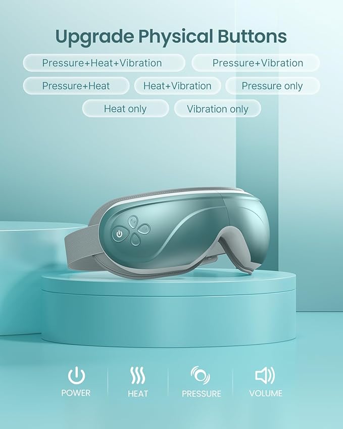 RENPHO Eye Massager with Heat and Cooling, Birthday Gifts for Mom Dad Women Men Heated Eye Mask for Migraine Relief Reduce Strain Improve Sleep Eyeris 2 RENPHO