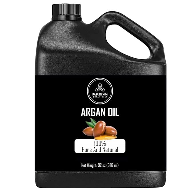 Naturevibe Botanicals Argan Oil 32 Fl oz – Cold Pressed, Unrefined, Pure Moroccan Argan Oil for Hair, Skin, Face & Massage – Natural Carrier Oil for DIY Beauty & Aromatherapy - Bloomnest