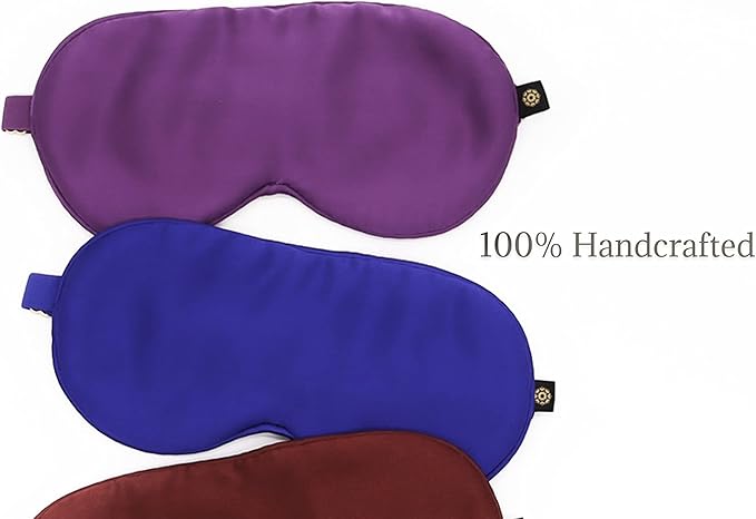 Premium 25 Momme Mulberry Silk Eye Mask for Sleeping (Royal Navy) - Bloomnest