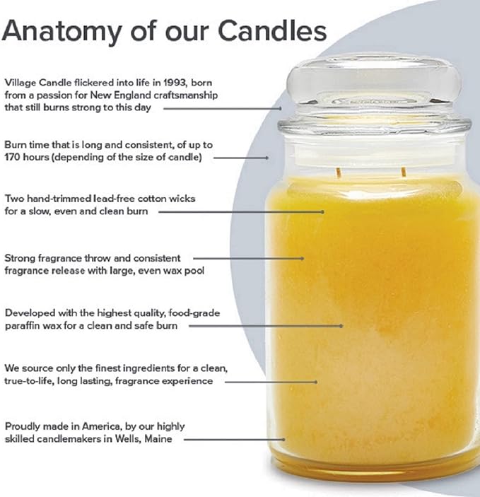 Village Candle Balsam Fir 17 oz Glass Bowl Scented Candle, Medium,Green - Bloomnest