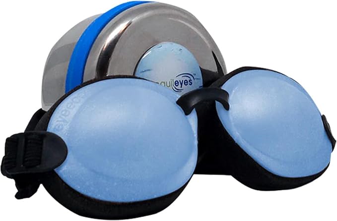 Eye Eco Tranquileyes Mini Sleep Eye Mask – Dark Eye Mask for Dry, Irritated Eyes - Soft Comfort Eye Shade - Adjustable Straps Creates Darkness – Travel, Nap, Sleep – Blue, Not One-Size-Fits-All - Bloomnest