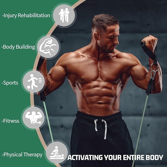 VEICK Resistance Bands, Exercise Bands, Workout Bands, Resistance Bands for Working Out with Handles for Men and Women, Exercising Bands for Fitness Weights Work Out at Home - Bloomnest