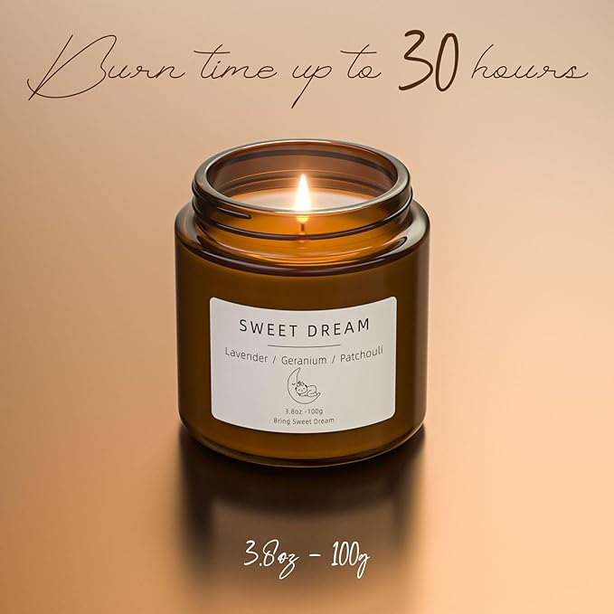 Birthday Gifts for Women, BOYUJK Sleep Candle Gifts for Women, Lavender Scented Candles Gift Set for Anxiety, Scented Candles Promotes Sleep and Relieves Stress, Relaxation Gift for Men - Bloomnest