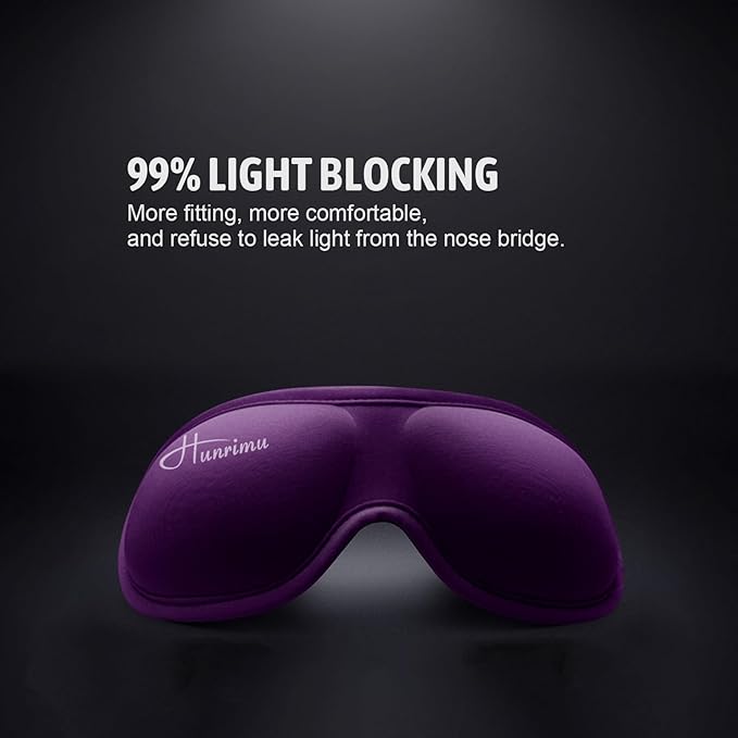 Sleep Eye Mask for Women Men, Eye Covers for Sleeping, 3D Sleep Mask for Travel Yoga Nap (Purple) - Bloomnest