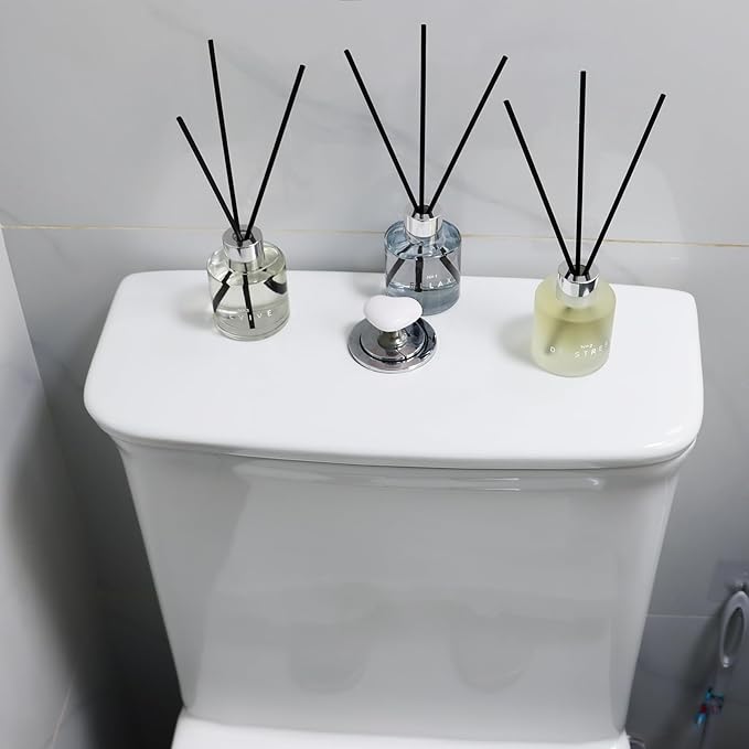 3 Pack Fragrance Reed Diffuser, 50ML Patchouli Jasmine Lemongrass Aromatherapy Diffuser Set with 12 Black Fiber Sticks,Air Freshener for Bedroom Bathroom Office - Bloomnest