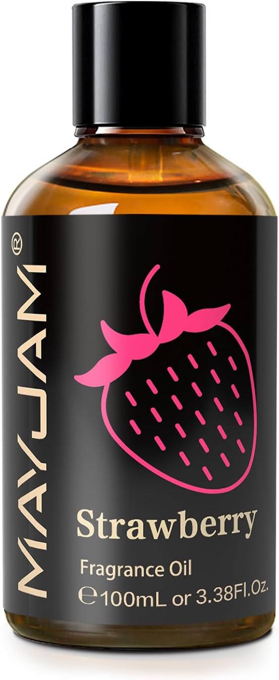 MAYJAM 100ML/3.38FL.OZ Strawberry Fragrance Oils with Glass Dropper, Essential Oils for Diffusers for Home, Long Lasting Scented Oils for Diffusers Soap Candle Making - Bloomnest