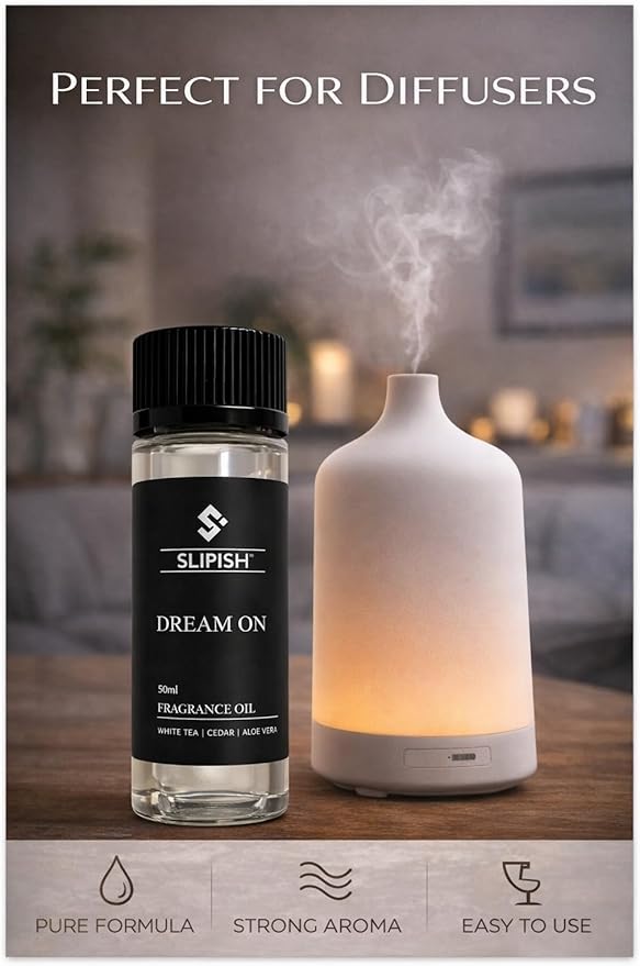 Dream On Diffuser Oil 50ml – Luxury Hotel-Inspired Fragrance Oil for Aroma Diffusers – White Tea, Cedar & Aloe Vera Notes – Long-Lasting Home & Office Scent Blend - Bloomnest