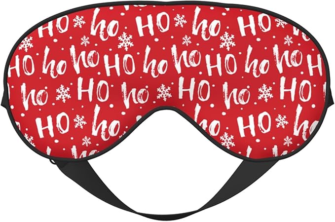 Sleep Eye Mask Hohoho Santa Claus Laugh Sleep Mask for Women Men Comfortable Eye Mask with Adjustable Strap Soft Eye Cover Blindfold for Travel Yoga Nap Shift Work - Bloomnest