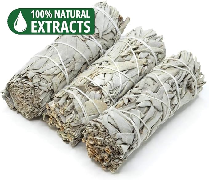 Bless-White-Sage 100%-Natural-Handmade-Hand-Dipped-Incense-Sticks Organic-Chemicals-Charcoal-Free Purification-Relaxation-Positivity-Yoga-Meditation Best-Woods-Scent (500 Sticks (26 OZ)) BlessInternational