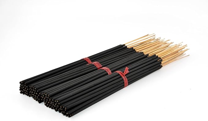 Black Coconut Exotic Incense Sticks Jumbo 19 Inch Long - Bulk 1 Bundle 27 to 30 Sticks - Natural 19" Extra Large with A Smooth Aroma That Burns for 3 to 4 Hours Each. - Bloomnest