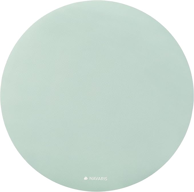 Navaris Round Yoga Mat - 47" Diameter Circular Exercise Mat 1/4" Thick - Non-Slip Mat for Cardio, Workout, Fitness, Tai Chi, Meditation - Size Small - Bloomnest