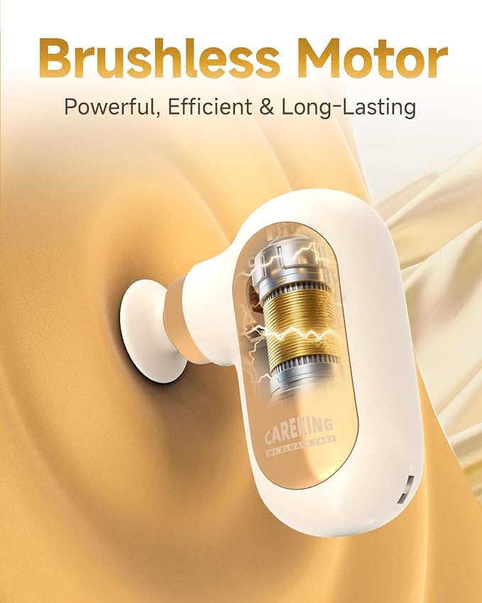 Mini Massage Gun Travel Size, Powerful Small Massage Gun Deep Tissue for Pain Relief, Muscle Massager for Neck Shoulder Thigh Scalp Quiet Pocket Massager with Carry Case - Bloomnest