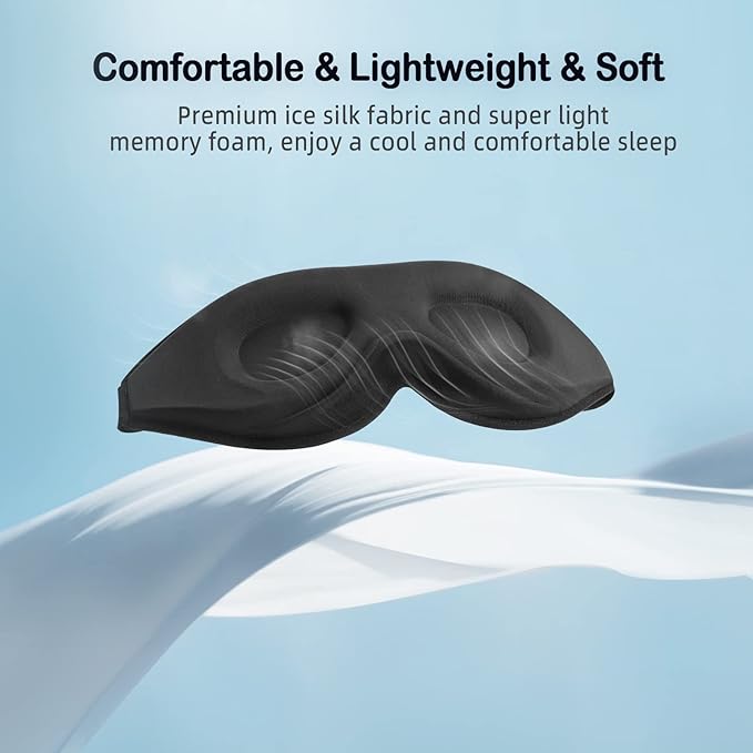 LitBear Sleep Masks for Women, Pink Eye Mask for Sleeping, Comfortable Night Sleeping Mask, Soft Contoured Eye Cover for Sleeping with Elastic Strap for Side Sleeper Men Flying Shift Worker - Bloomnest