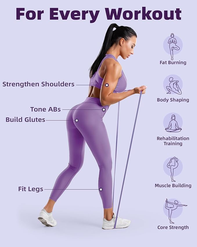 Pull Up Bands, Fitense Resistance Bands Set with Door Anchor, Stretching Assist Band, Portable Exercise, Muscle Training, Physical Therapy, Exercise Workout Bands for Working Out for Women - Bloomnest