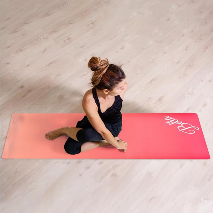 Custom Name Yoga Mat,Personalized Travel Yoga Exercise Mat,Non Slip,Perfect for Kids & Adults,Gradient Color E Series - Bloomnest