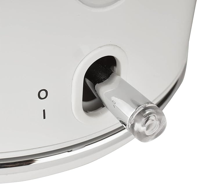 Haden Dorset 1.7 Liter Stainless Steel Electric Kettle, Hot Water Kettle with 360-Degree Base and Auto Shutoff, Ivory & Chrome - Bloomnest